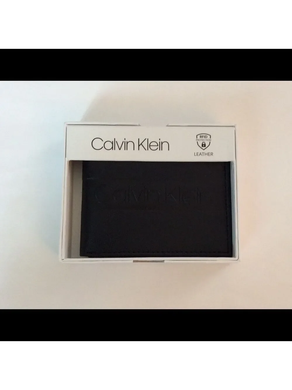 Calvin Klein Men’s Black Leather Wallet RFID